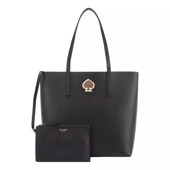 KATE SPADE Suzy Large North South Tote with Zipper Pouch in Black‎ - Picture 1 of 15